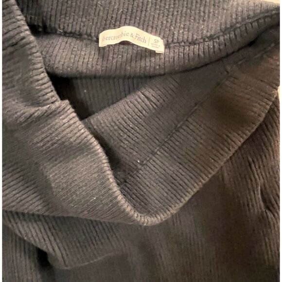 Abercrombie & Fitch Skirt SP Black Ribbed Sweater Knit Midi Slit Preppy Casual - Picture 5 of 6